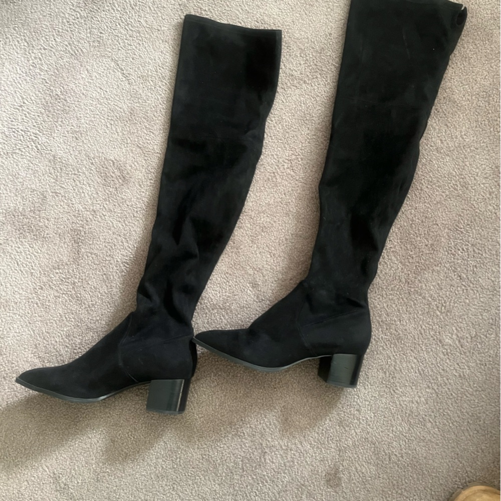 Suede KARL LAGERFELD Black Women's Thigh-High Boots
